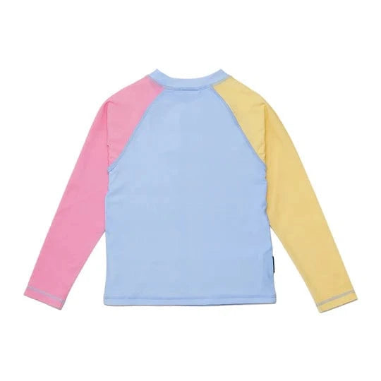 Crywolf Girls Swimwear Long Sleeve Rash Vest - Pop Colourblock