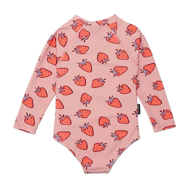 Crywolf Girls Swimwear Long Sleeve Swimsuit Strawberry Splash