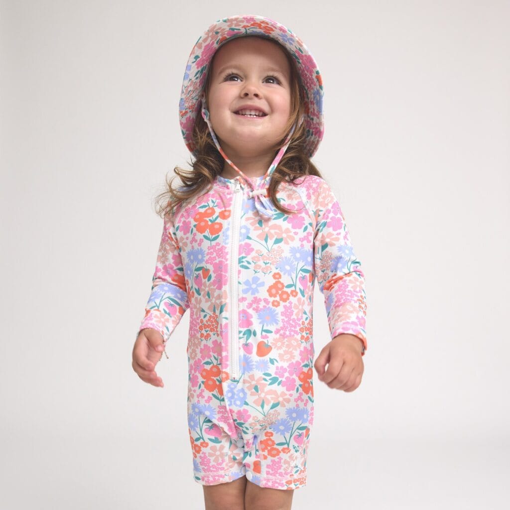 Crywolf Girls Swimwear Rashsuit Berry Garden