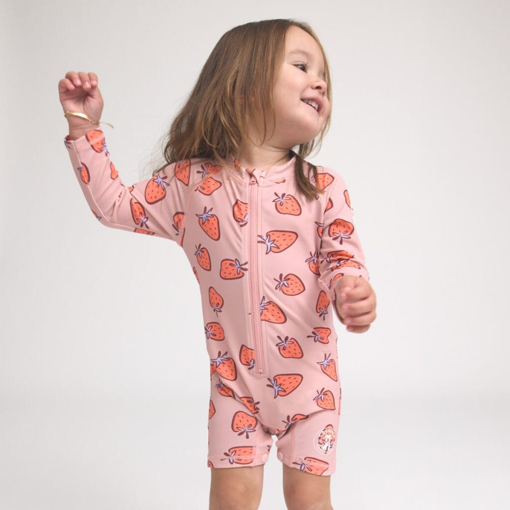 Crywolf Girls Swimwear Rashsuit Strawberry Splash