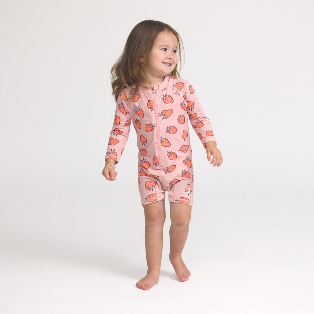 Crywolf Girls Swimwear Rashsuit Strawberry Splash