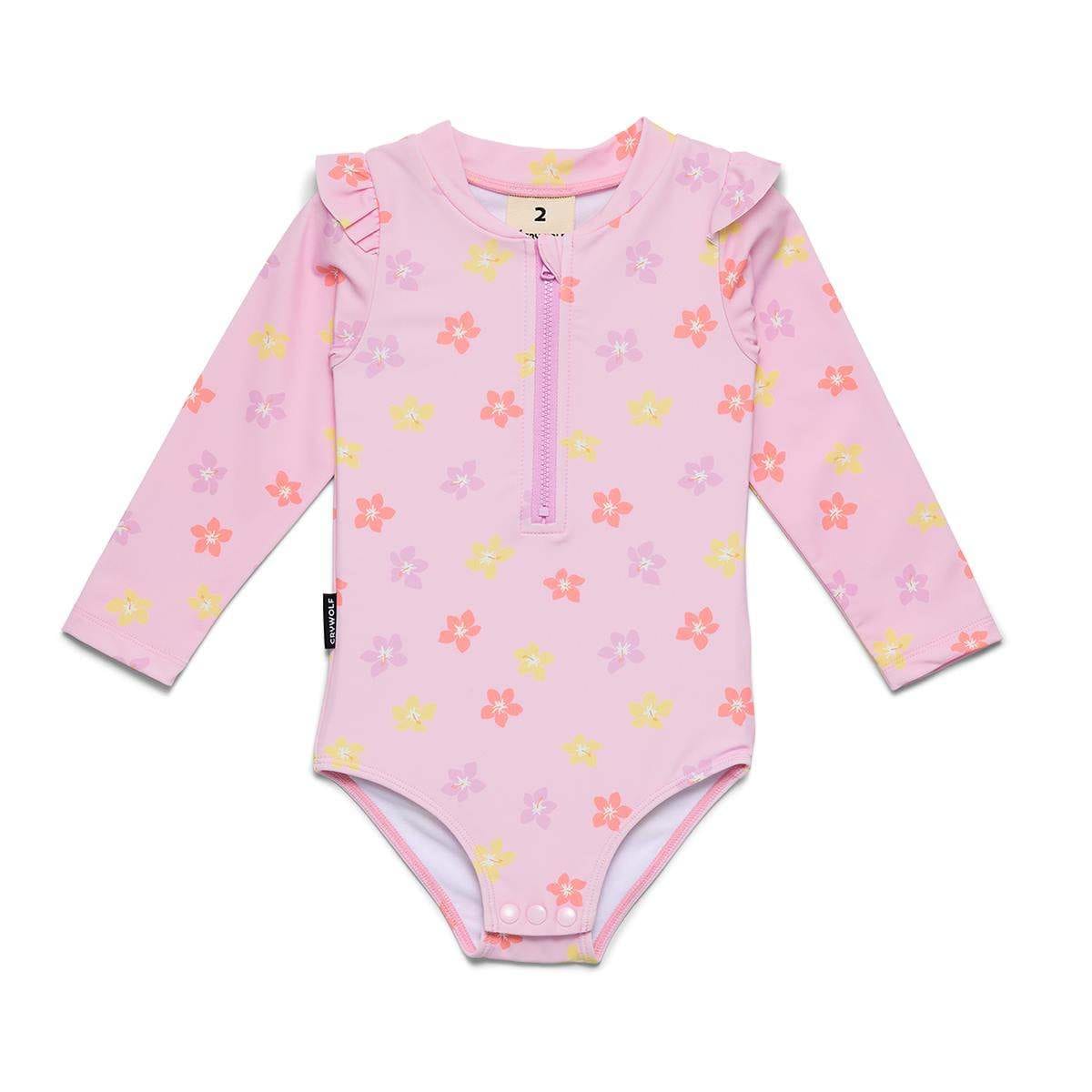 Crywolf Long Sleeve Swimsuit BABY LONG SLEEVE SWIMSUIT Hibiscus Bloom