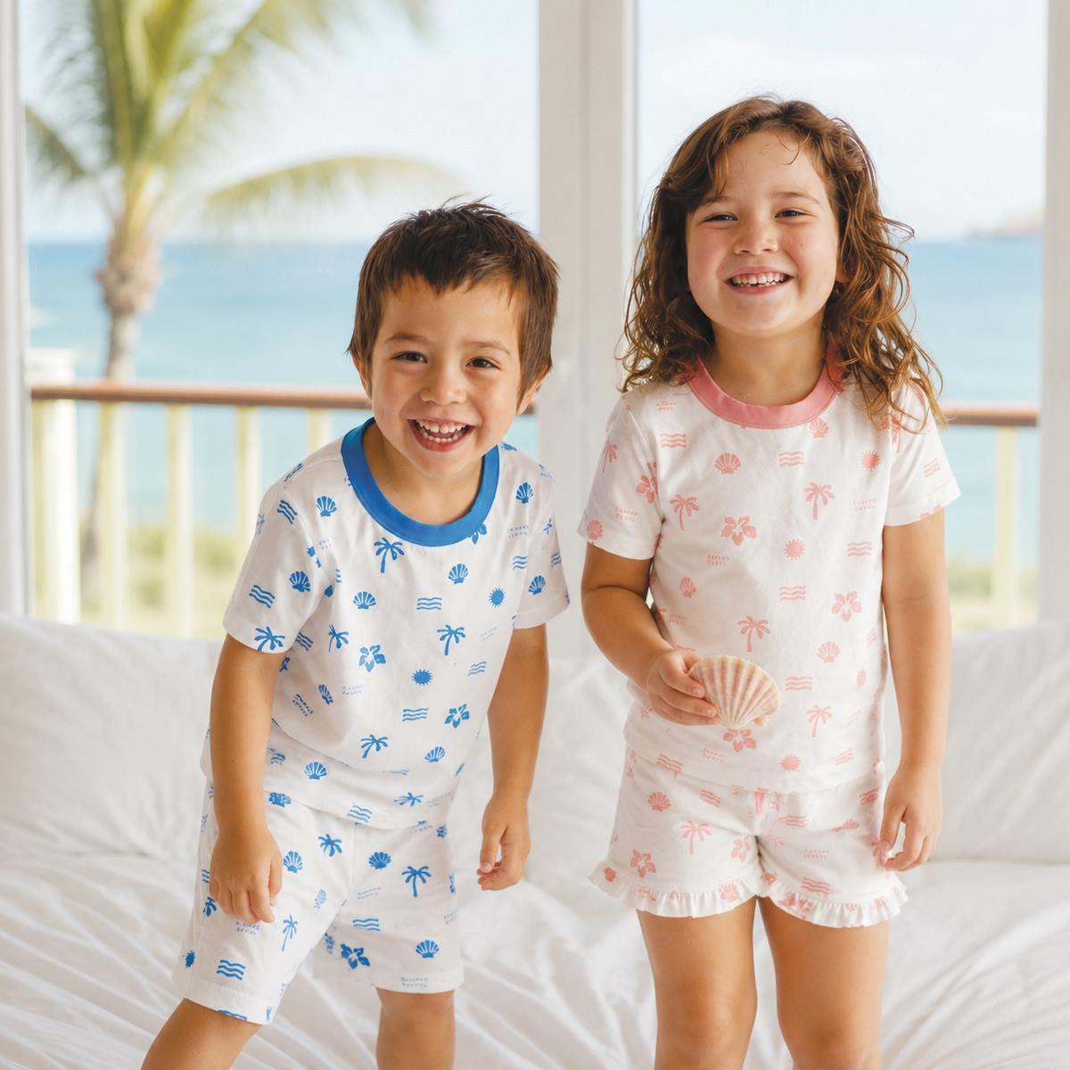 Crywolf Short Sleeve Sleep Set SHORT SLEEVE SLEEP SET Blue Holiday