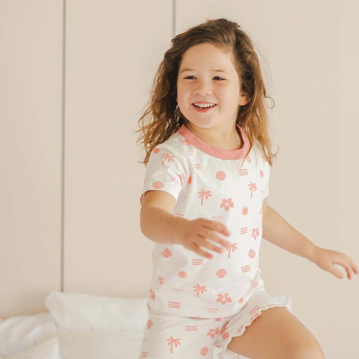 Crywolf Short Sleeve Sleep Set SHORT SLEEVE SLEEP SET Pink Holiday