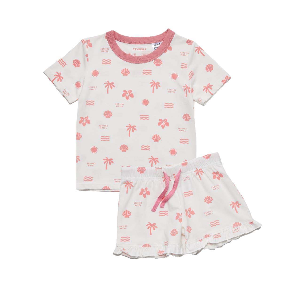 Crywolf Short Sleeve Sleep Set SHORT SLEEVE SLEEP SET Pink Holiday