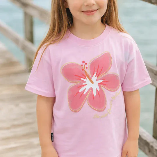 Crywolf T-Shirt SUN SMART T-SHIRT Hibiscus Daze