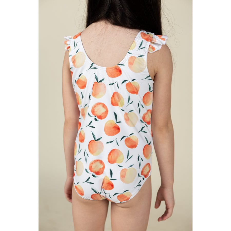 Current Tyed Girls Swimwear The Ella Ruffle Shoulder One Piece