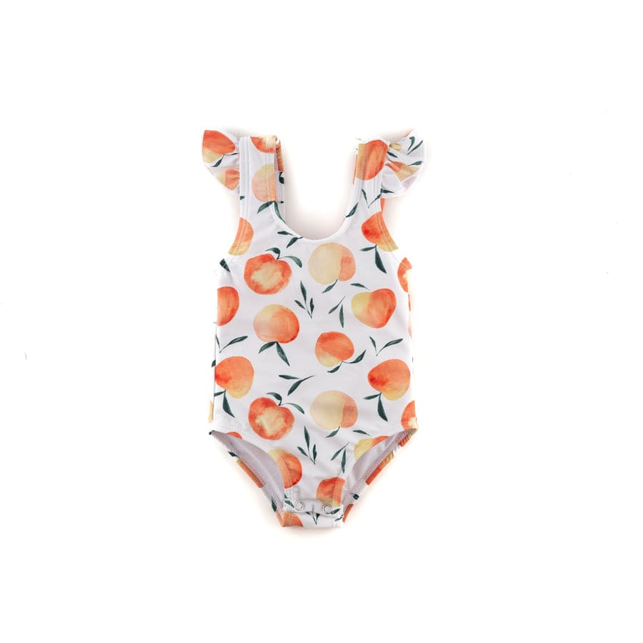 Current Tyed Girls Swimwear The Ella Ruffle Shoulder One Piece