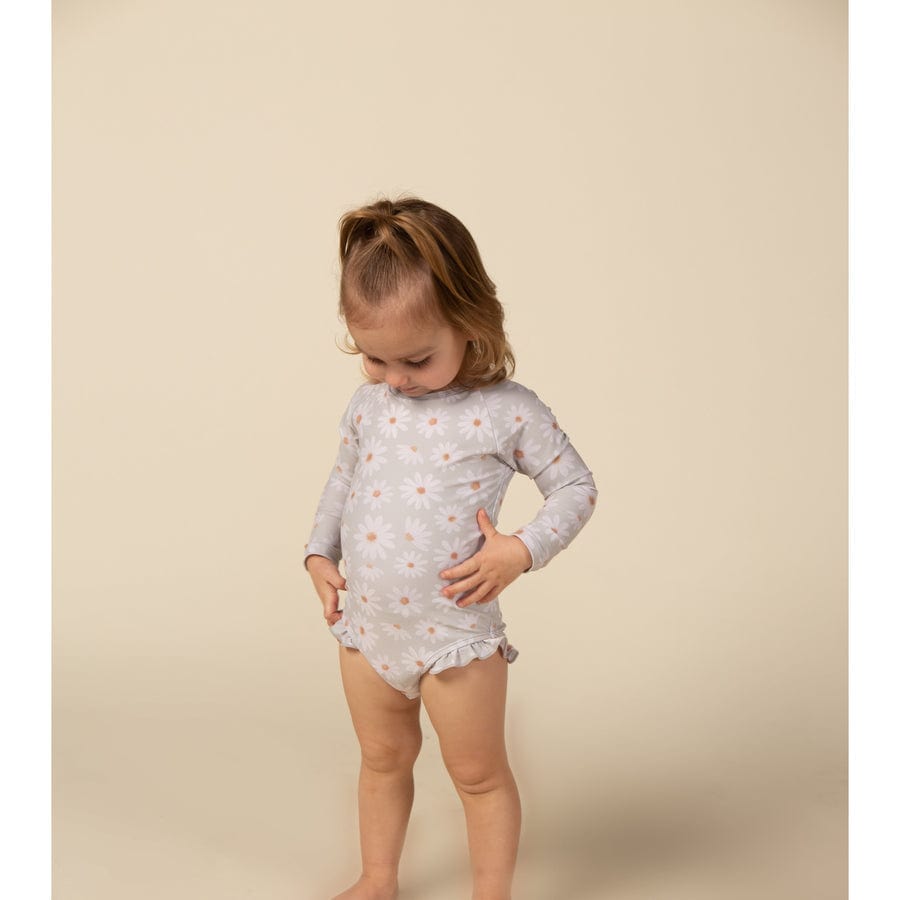 Current Tyed Girls Swimwear The Emma Ruffle Rashguard Suit