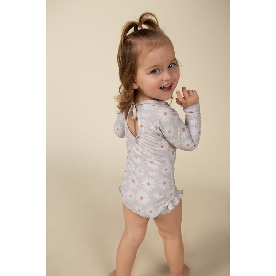 Current Tyed Girls Swimwear The Emma Ruffle Rashguard Suit