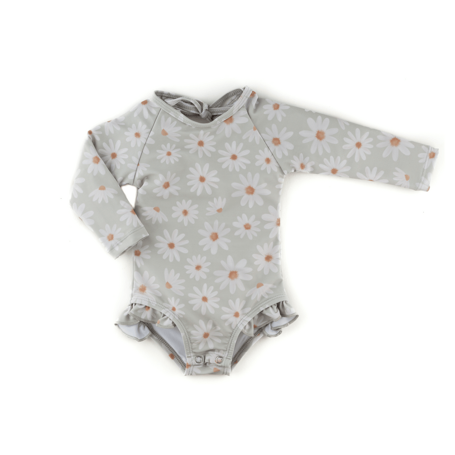 Current Tyed Girls Swimwear The Emma Ruffle Rashguard Suit