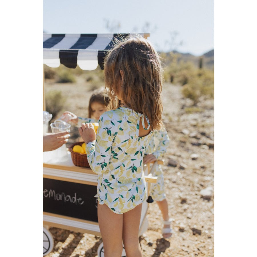 Current Tyed Girls Swimwear The Sophie Ruffle Rashguard Suit