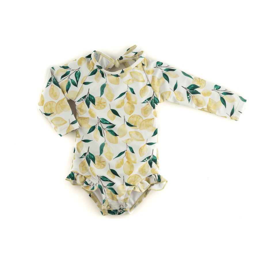 Current Tyed Girls Swimwear The Sophie Ruffle Rashguard Suit
