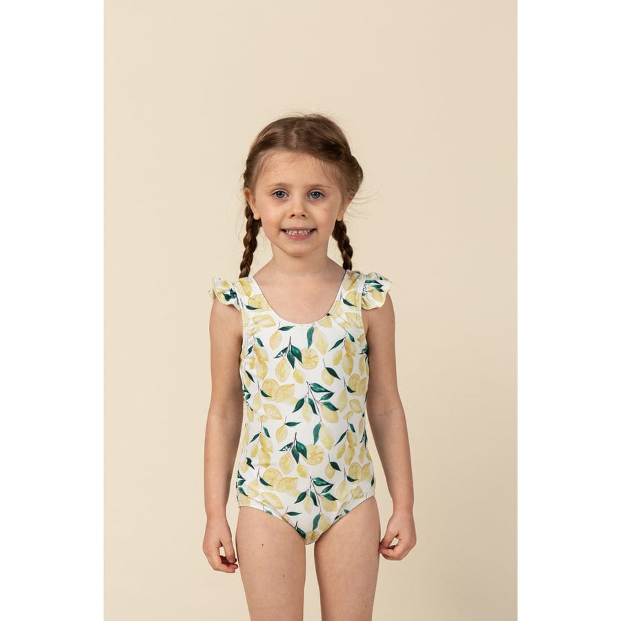 Current Tyed Girls Swimwear The Sophie Ruffle Shoulder One Piece