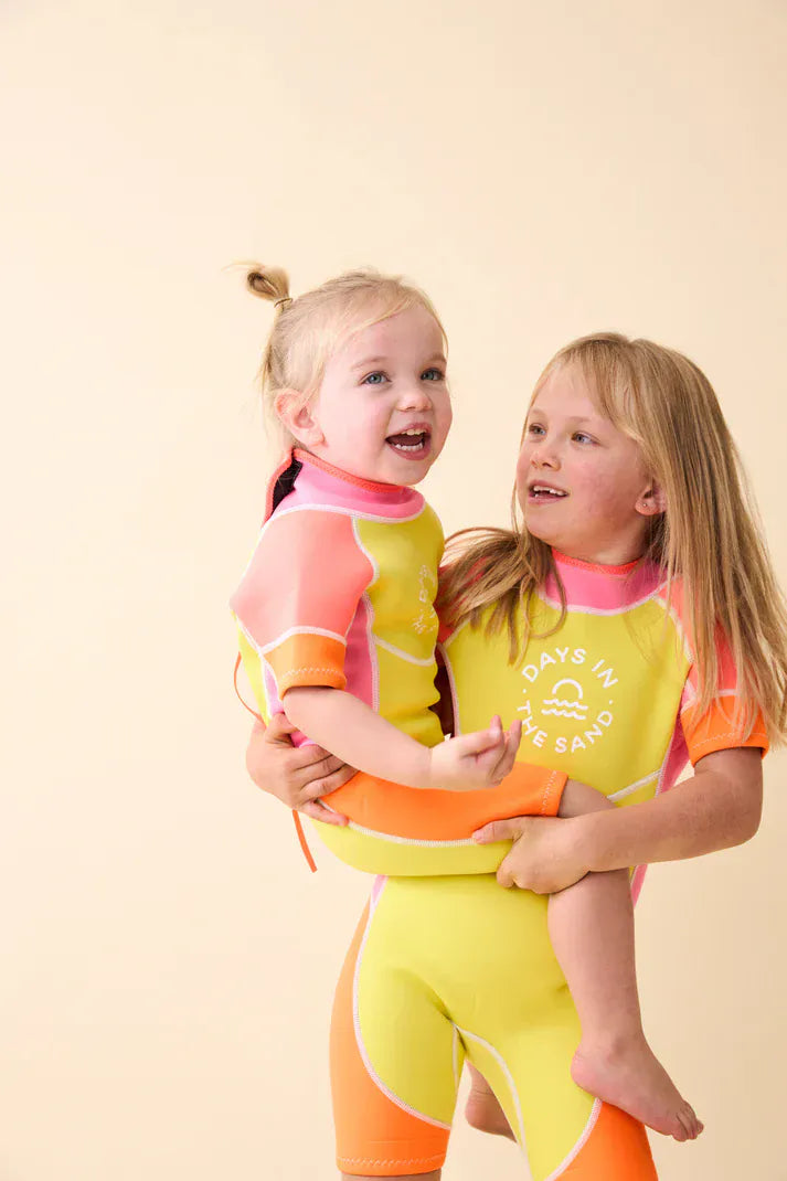 Days In The Sand Girls Swimwear Lemon Swirl - 2mm Springsuit Wetsuit