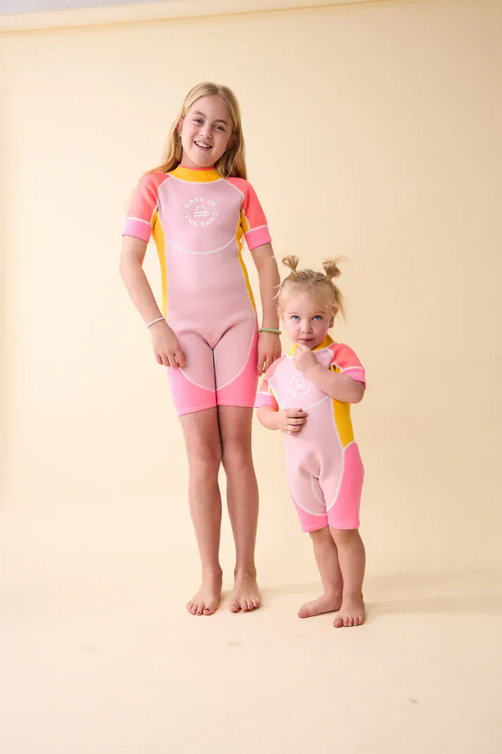 Days In The Sand Girls Swimwear Pink Lagoon - 2mm Springsuit Wetsuit