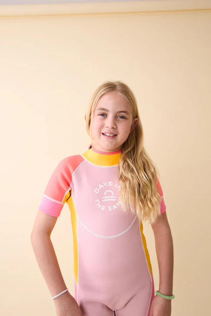 Days In The Sand Girls Swimwear Pink Lagoon - 2mm Springsuit Wetsuit