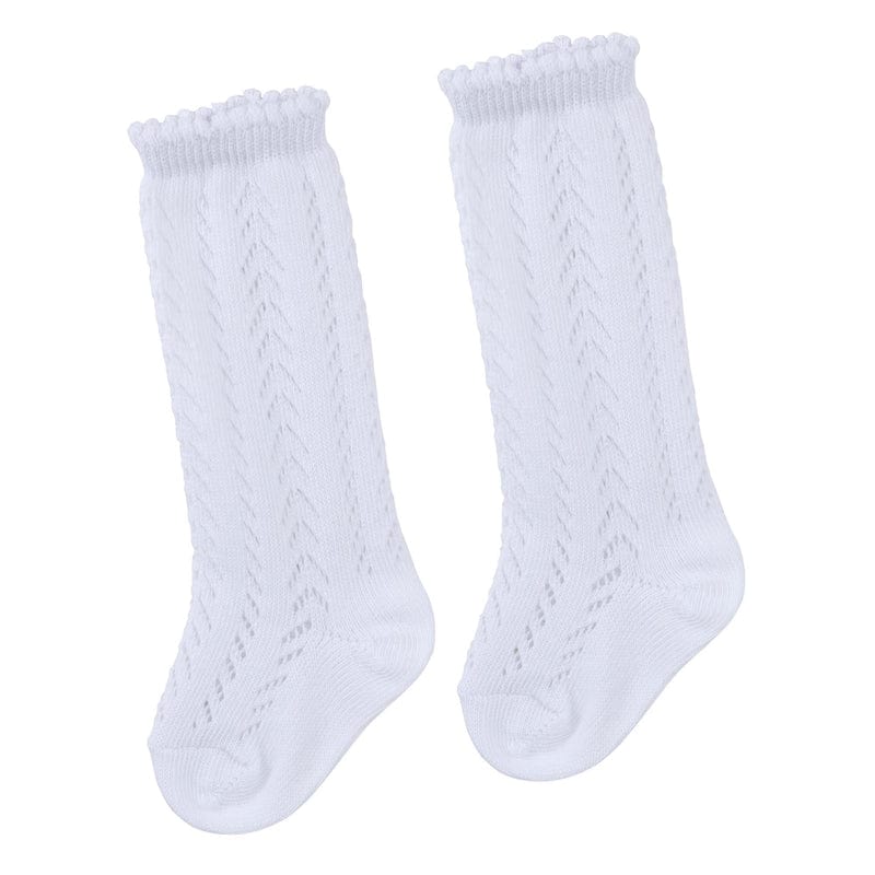 Designer Kidz Accessory Socks Knee High Socks - Ivory