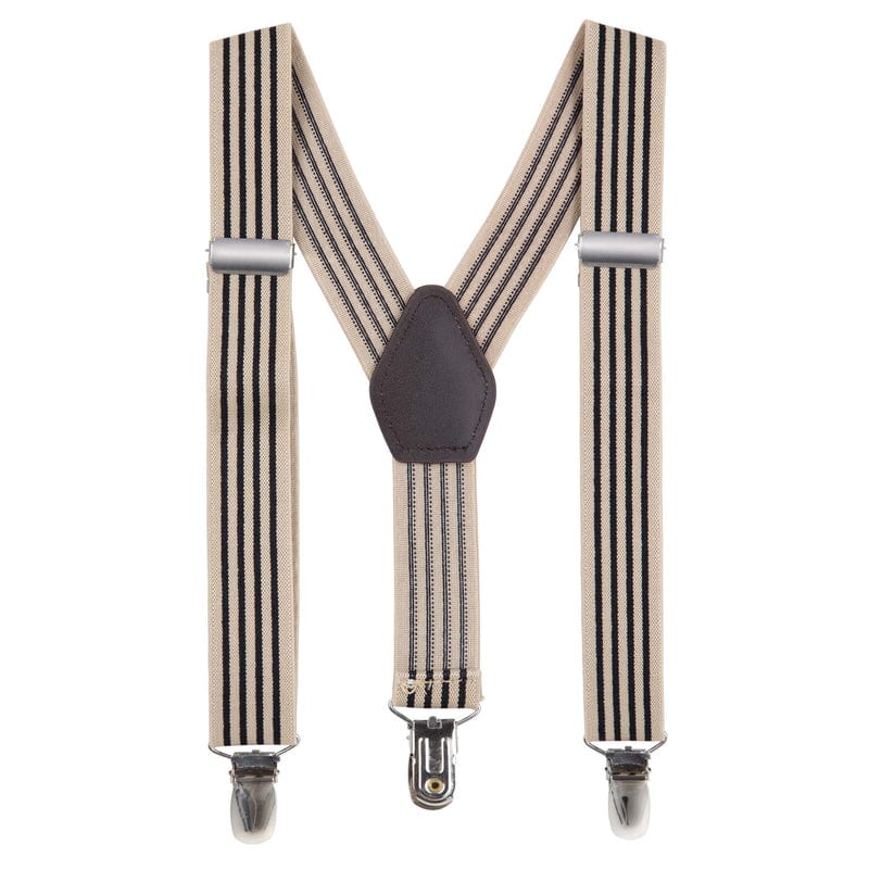 Designer Kidz Boys Accessory Black Stripe Bradley Boys Suspenders