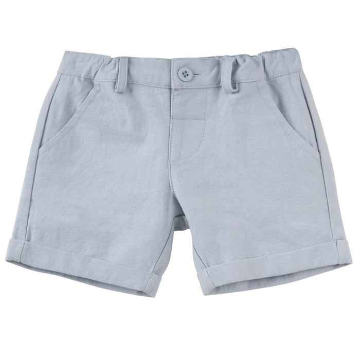 Designer Kidz Boys Bottoms Finley Linen Shorts - Ice Blue