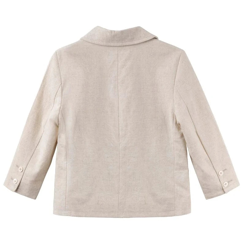 Designer Kidz Boys Jacket Finley Linen Jacket - Sand