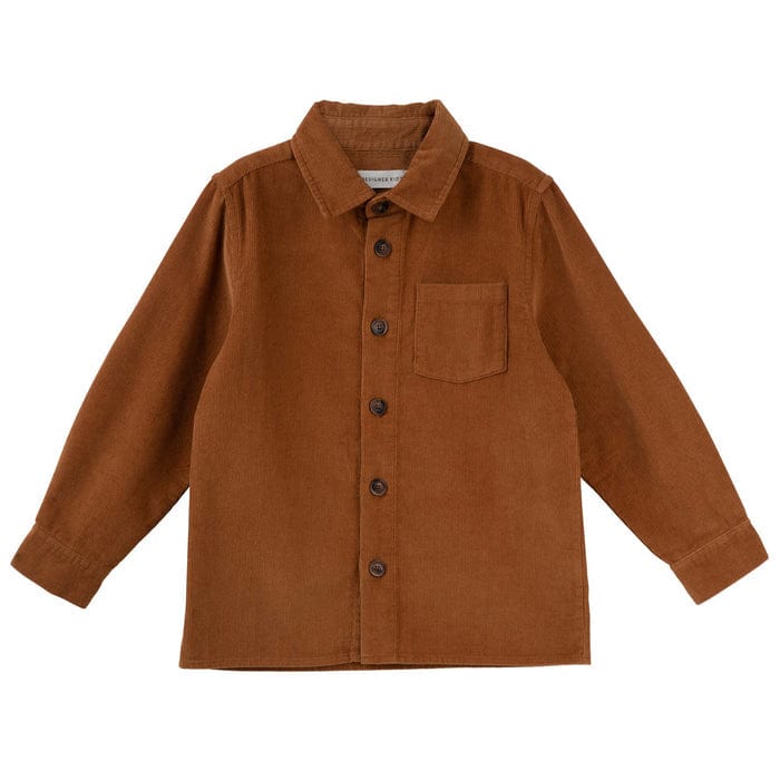 Designer Kidz Boys Jacket Jack L/S Cord Overshirt - Rust