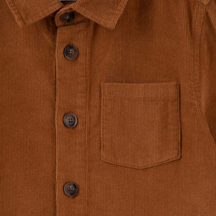 Designer Kidz Boys Jacket Jack L/S Cord Overshirt - Rust