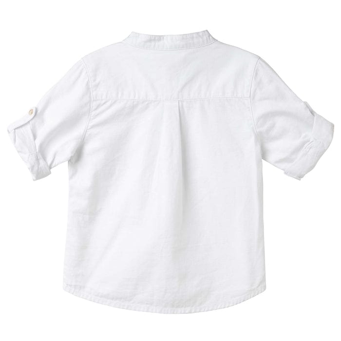 Designer Kidz Boys Tops Leo L/S Button Shirt - Ivory