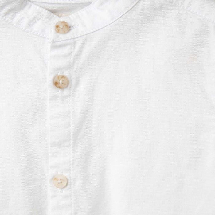 Designer Kidz Boys Tops Leo L/S Button Shirt - Ivory