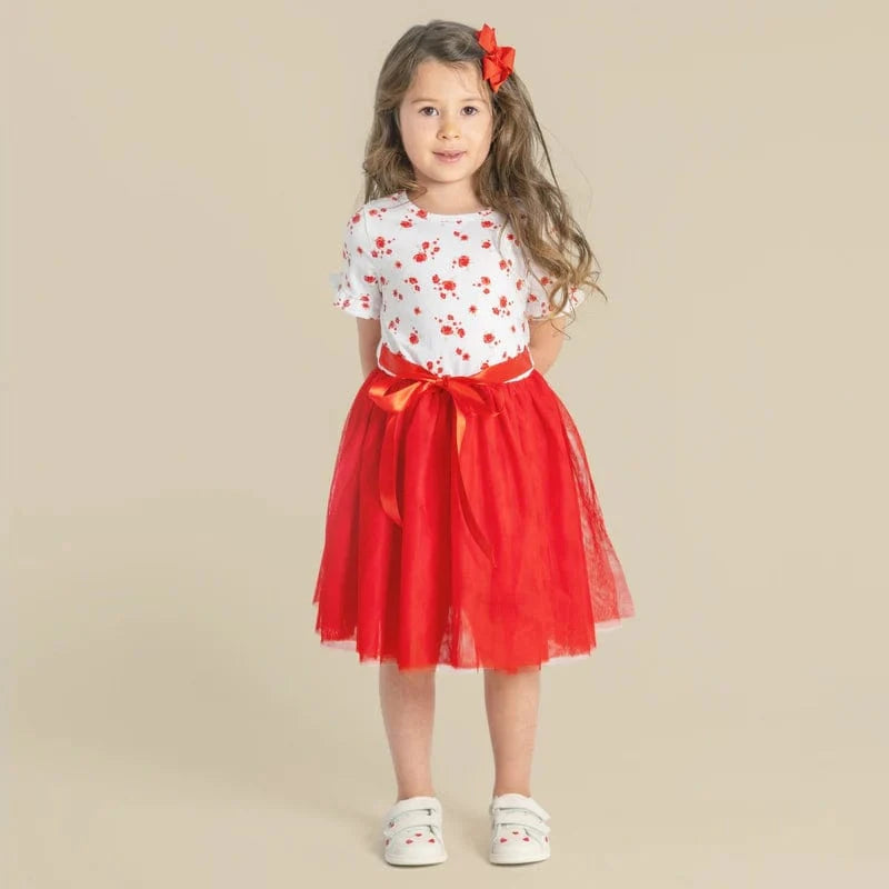 Designer Kidz Girls Dress 2Y Alyssa Floral S/S Tutu Dress