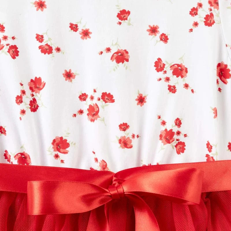 Designer Kidz Girls Dress Alyssa Floral S/S Tutu Dress