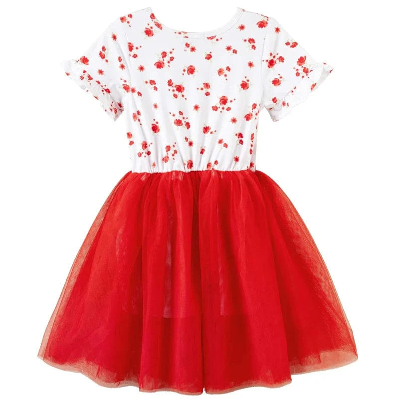 Designer Kidz Girls Dress Alyssa Floral S/S Tutu Dress