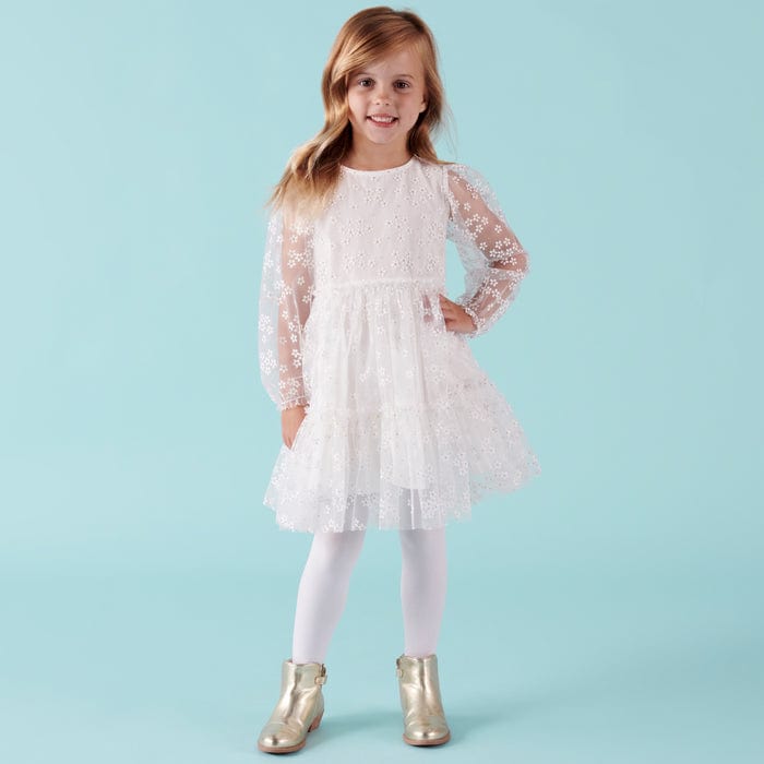 Designer Kidz Girls Dress Audrey Daisy L/S Dress
