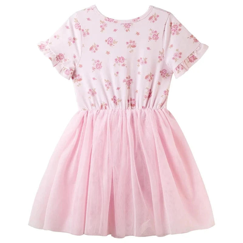 Designer Kidz Girls Dress Bella Floral S/S Tutu Dress