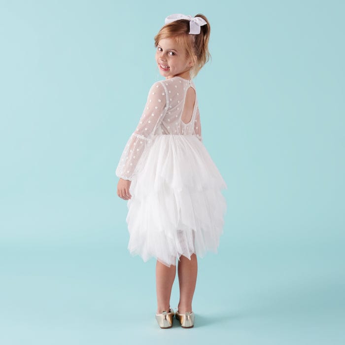 Designer Kidz Girls Dress Dotti L/S Embroidered Tutu Dress