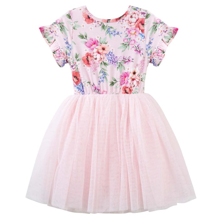 Designer Kidz Girls Dress Frankie Floral S/S Tutu Dress