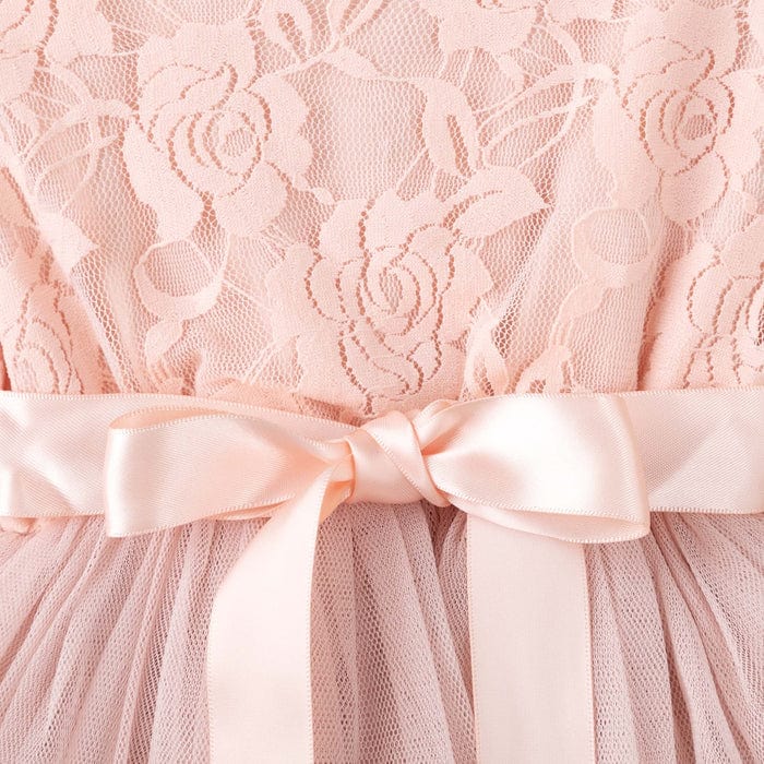 Designer Kidz Girls Dress My First Lace Tutu L/S- Tea Rose
