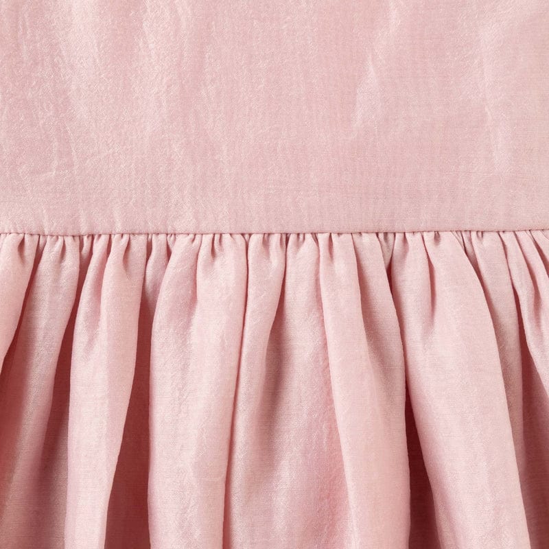 Designer Kidz Girls Dress Noa Puff Sleeve Bow Back Dress - Blush