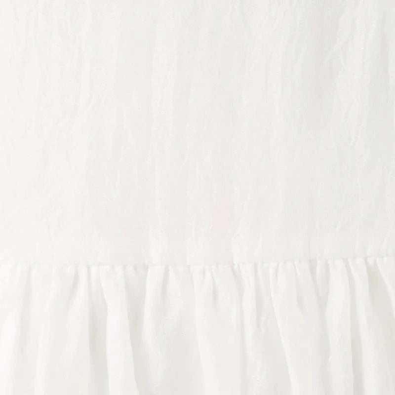 Designer Kidz Girls Dress Noa Puff Sleeve Bow Back Dress - Ivory