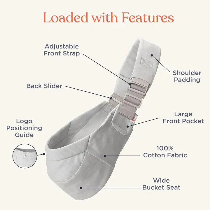 Ergobaby Accessory Carriers Ergobaby Upsie Sling Carrier - Pearl Grey