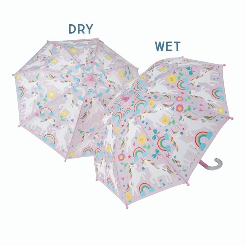 Floss & Rock Girls Accessory Rainbow Unicorn - Colour Change Umbrella