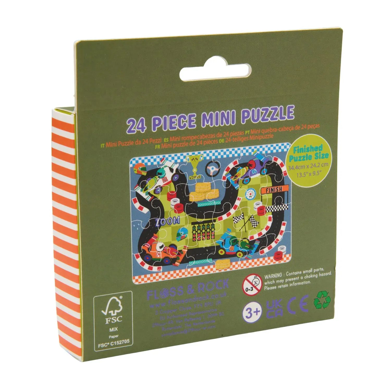 Floss & Rock Toys 24pc Mini Puzzle - Cars
