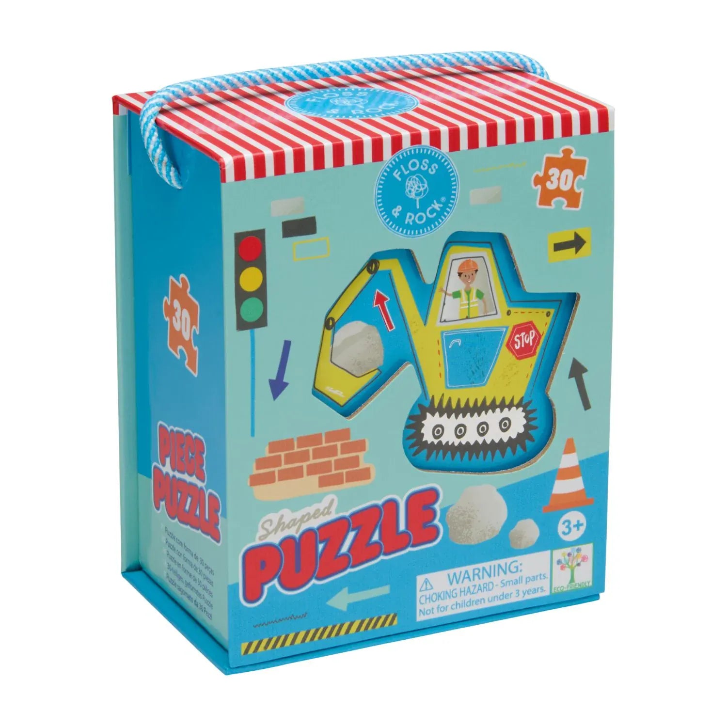 Floss & Rock Toys 30pc Shaped Puzzle - Construction
