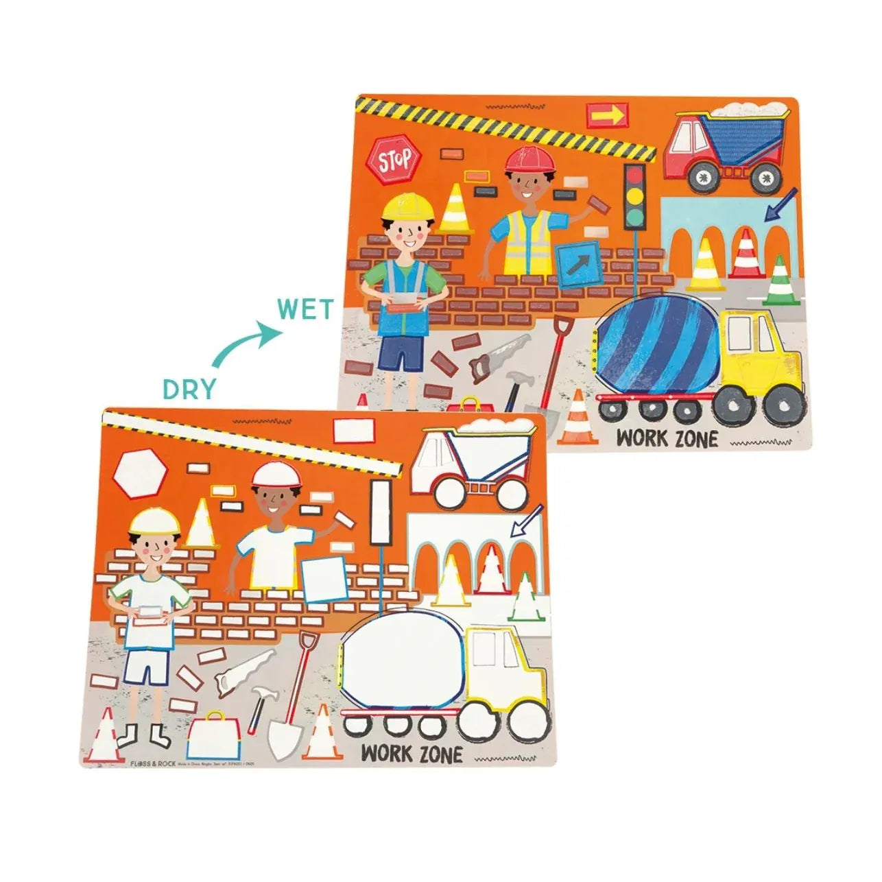 Floss & Rock Toys Construction - Magic Water Placemats