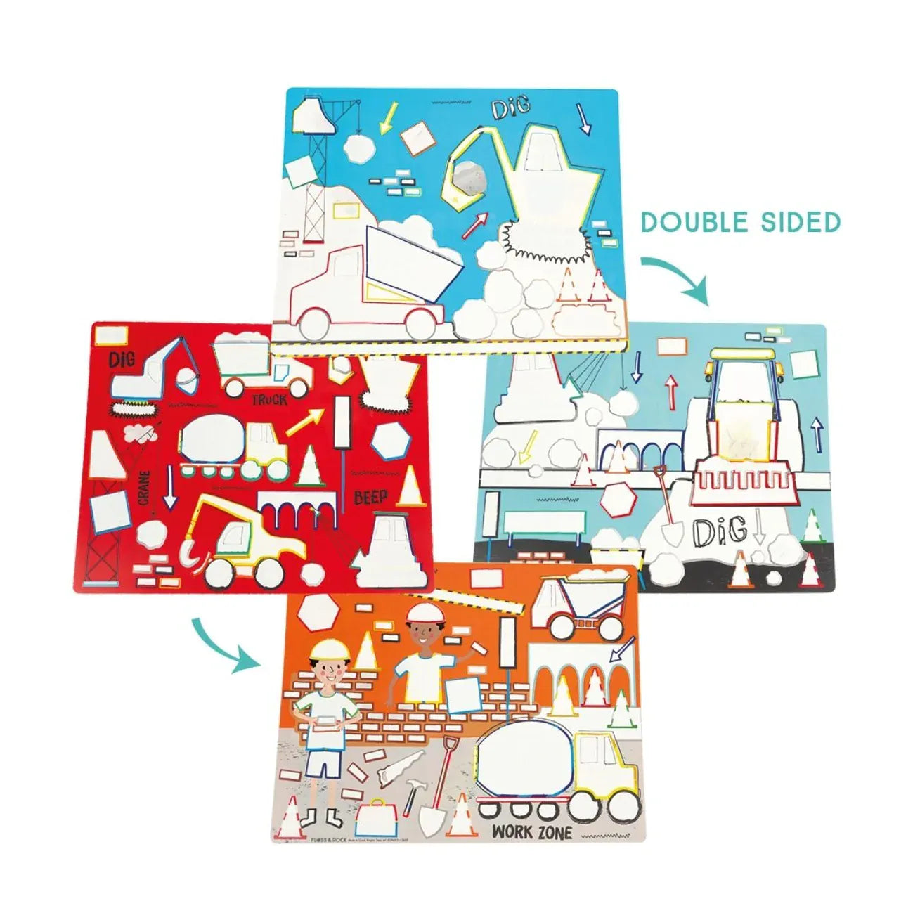 Floss & Rock Toys Construction - Magic Water Placemats
