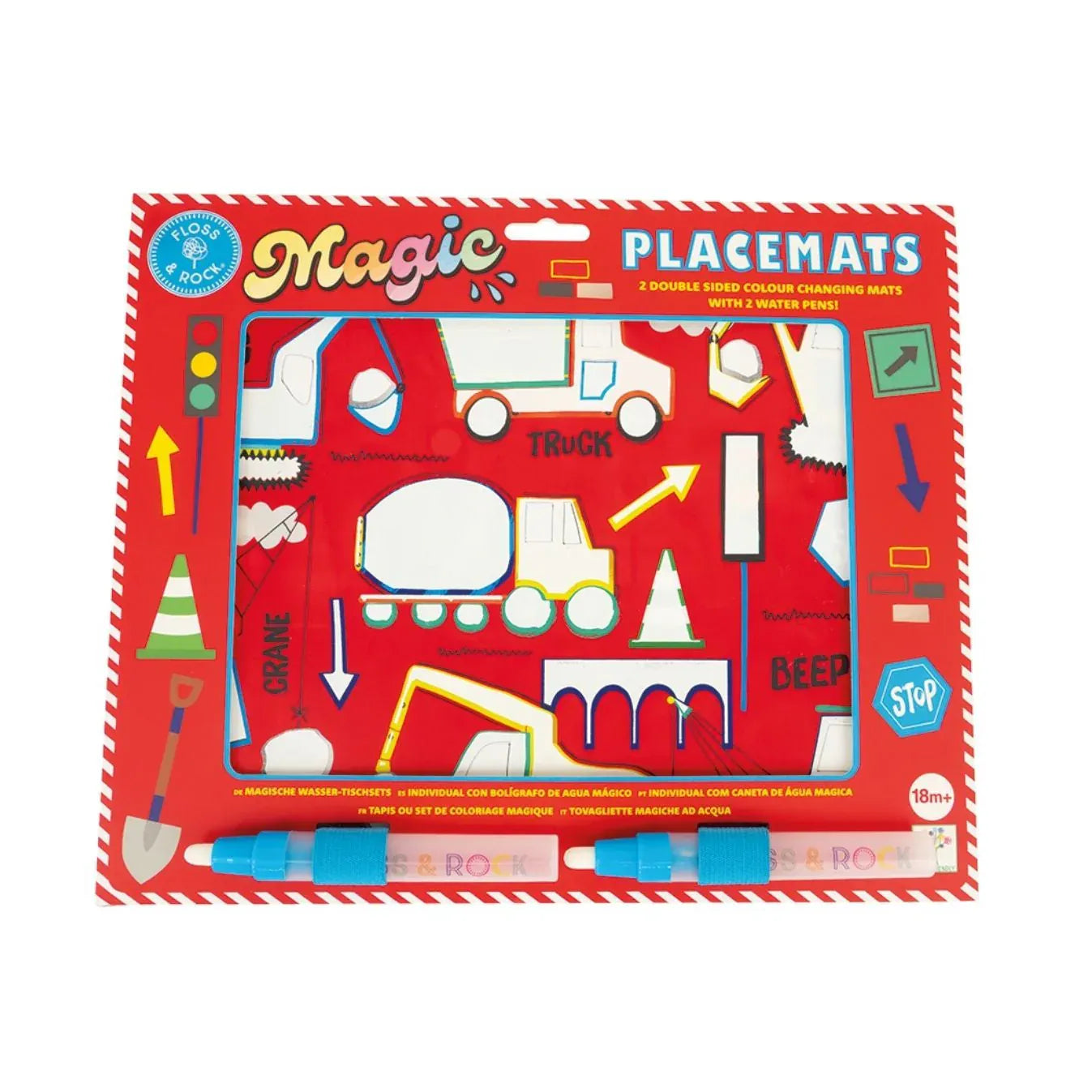 Floss & Rock Toys Construction - Magic Water Placemats