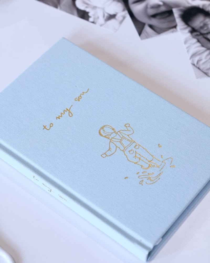 Forget Me Not Childrens Books Sky Blue To My Son - Baby Journal & Record Book (Illustrated Cover)