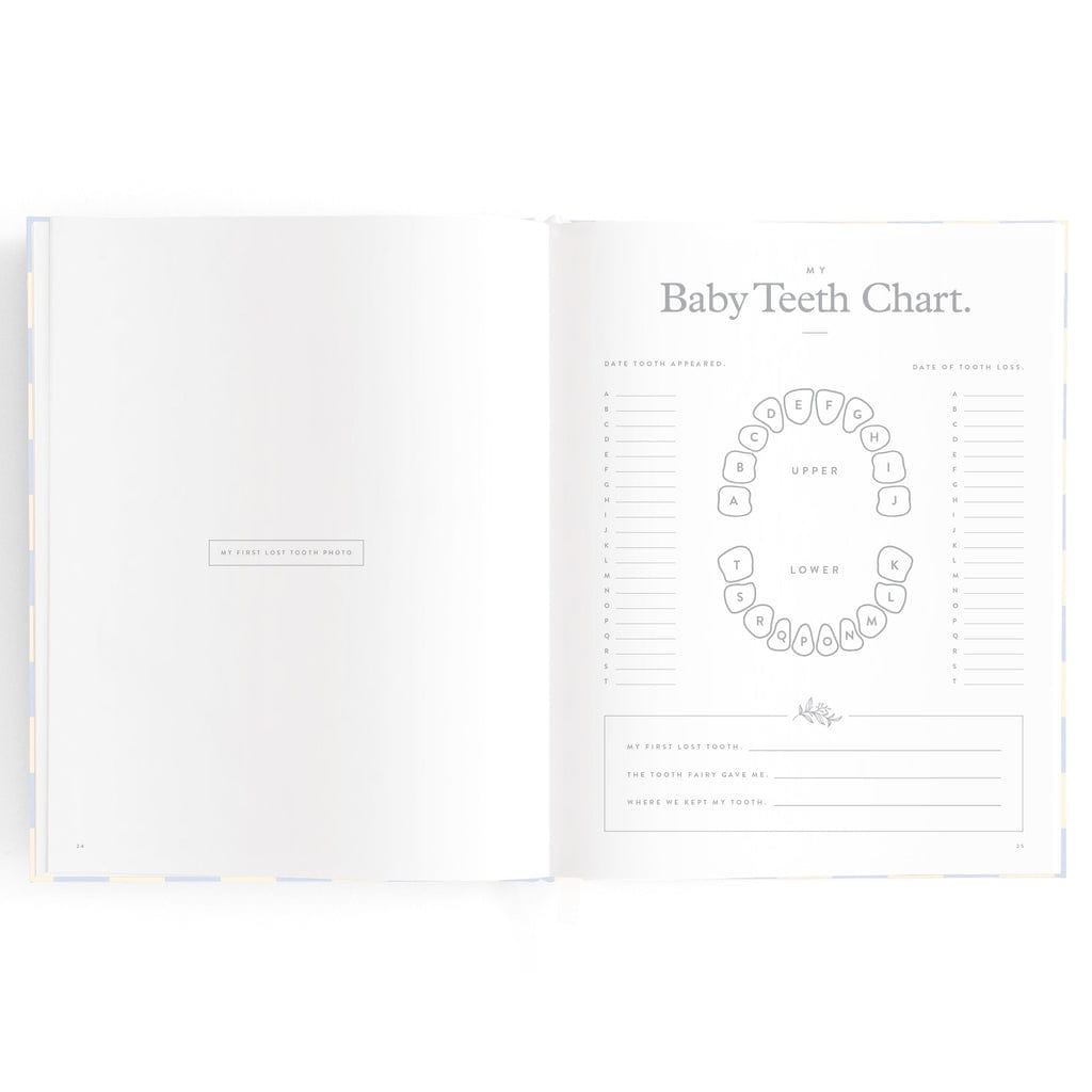 Fox & Fallow Childrens Books Baby Book - Blue Check
