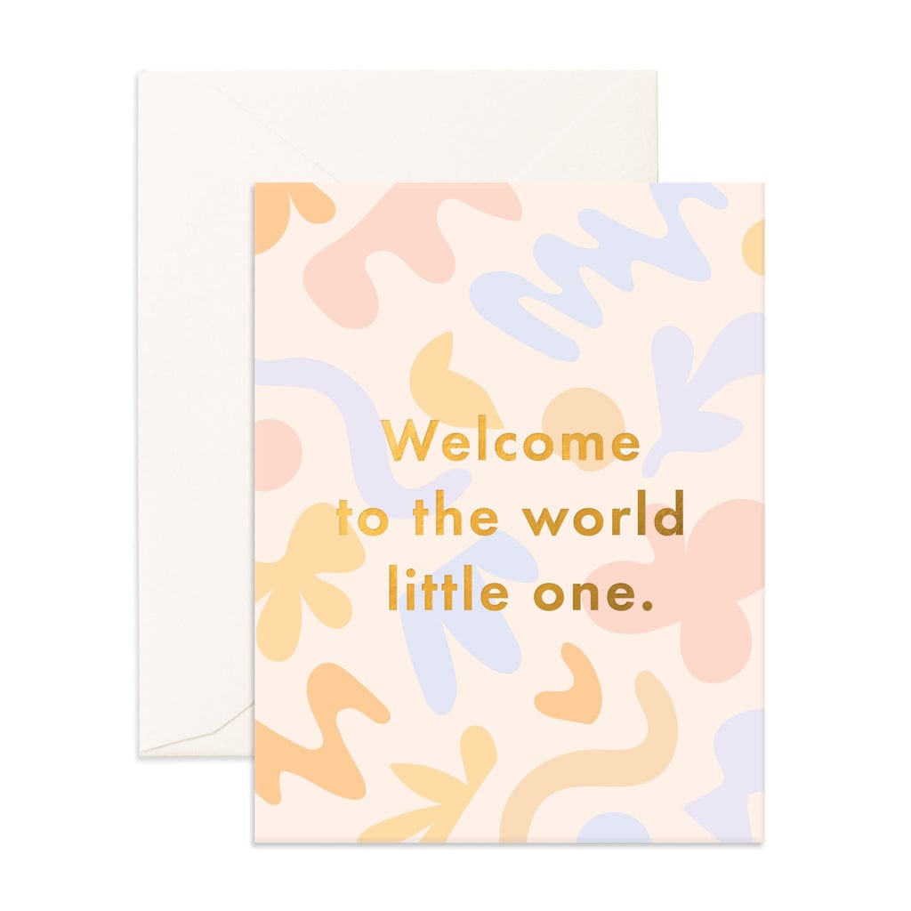 Fox & Fallow Childrens Gifts Welcome Little One Fresco Greeting Card