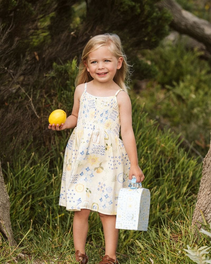 Fox & Finch Girls Dress 2Y Piccolina Shirred Dress